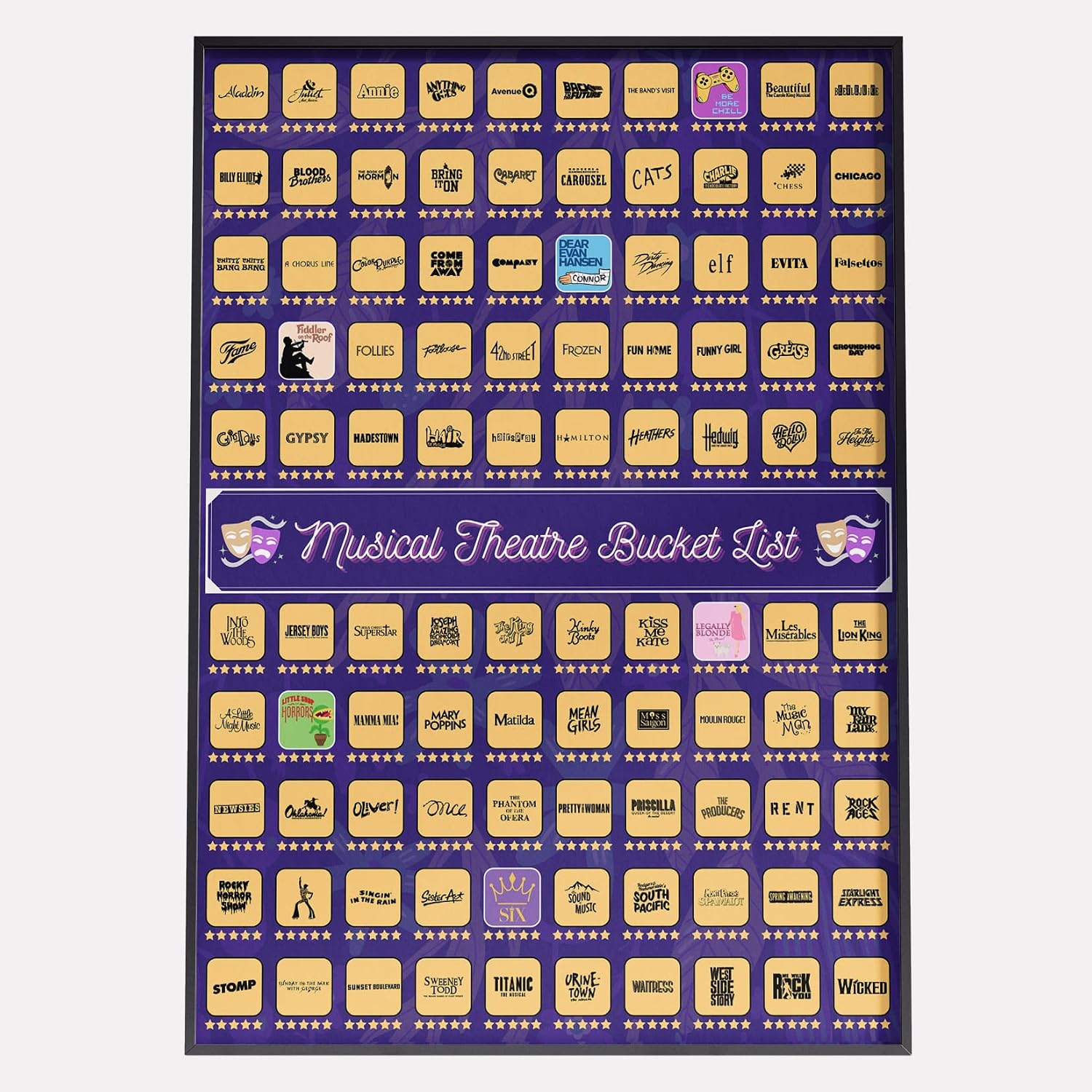 Broadway Shows Scratch-Off Poster